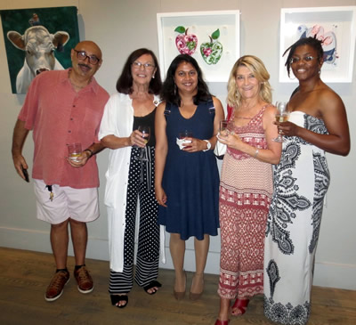 ART OF FOOD artists Osvaldo Valerie Anushka France and Aisha at URBAN GALLERY